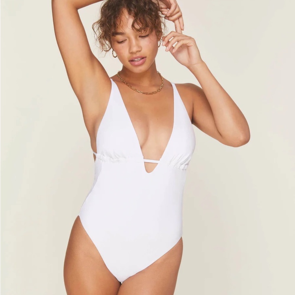 Andie x Demi Moore Tropez One Piece Swim in White